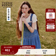 Teenie Weenie小熊女裝復古連衣裙夏季新款丹寧牛仔背帶裙子短裙潮 淺藍色 L