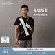 Calvin Klein Jeans夏季男女情侶中性ck純棉醒目大字母印花圓領(lǐng)短袖T恤J318471 BEH-黑色 S （推薦120-135斤）