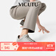 威可多（VICUTU）休閑鞋男秋冬新優(yōu)質(zhì)牛皮輕盈百搭舒適運動(dòng)板鞋 淺蒼灰 41