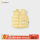 童泰（TONGTAI）嬰兒羽絨馬甲冬季寶寶衣服兒童上衣男童女童鴨絨坎肩黃色90cm