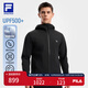 FILA 斐樂(lè)官方男裝針織連帽外套2025秋新款健身運(yùn)動(dòng)防曬寬松夾克男 深黑-BK 2XL 185/104A/XXL