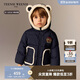 Teenie Weenie小熊童裝25新款冬男女寶寶三防熊耳連帽羽絨服 藏青色 110cm