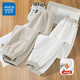 真維斯童裝女童加絨褲子2025新款兒童秋冬保暖褲男童休閑衛褲純色糯米褲