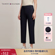 TOMMY HILFIGER【萊賽爾斜紋】秋冬女裝商務(wù)通勤亞洲版直筒微彈西褲休閑褲 藏青色DW5 34