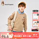 暇步士（Hush Puppies）童裝兒童男女童春裝新款舒適大毛圈休閑時(shí)尚百搭衛衣 暖卡其 155 cm(偏大半碼)