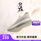 安踏自在鞋丨一腳蹬男鞋透氣運動(dòng)鞋簡(jiǎn)約休閑鞋懶人鞋健步鞋商務(wù)小黑鞋 泥沙灰-5 44
