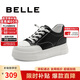 百麗休閑百搭小白鞋女商場(chǎng)簡(jiǎn)約板鞋A6M1DAM4 黑色 38