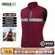 沃薩維（WOSAWE） 公路車(chē)騎行服秋冬抓絨保暖透氣防風(fēng)防潑水反光彈力騎行馬甲背心 武士-深紅色 保暖搖粒絨 XL (適合75-85公斤)