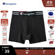 Champion冠軍男士?jì)妊?024新款潮牌舒適四角褲休閑平角褲短褲 黑色 L