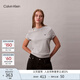 Calvin KleinJeans25春夏女士刺繡字母休閑ck凈色純棉圓領短袖T恤47A219G