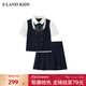 E·LAND KIDS藤校少女童裝女童套裝25年夏季新品蝴蝶結襯衫短裙 Navy藏青色/59 165/M 均碼