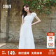 森馬（Semir）連衣裙女白月光氣質(zhì)溫柔夏季2025蝴蝶結優(yōu)雅U領(lǐng)長(cháng)裙109325114004