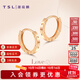 謝瑞麟（TSL）18K金耳環(huán)女款玫瑰金彩金圓環(huán)耳飾生日BC153 K金耳環(huán)(一對)