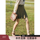 紫涵經(jīng)典款百褶裙女年秋季學(xué)院風(fēng)JK短裙減齡高腰半身裙潮 咖色 S