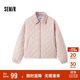 森馬（Semir）棉服女燈芯絨翻領(lǐng)菱形格復古2024冬三防寬松輕薄棉衣109724112007