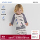 愛(ài)慕兒童愛(ài)慕嬰幼奶皮貝克鴨/小豬佩奇中性嬰幼長(cháng)袖家居/睡褲/大屁屁褲 上衣-小豬喬治 90 （19-28斤）