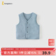 童泰（TONGTAI）嬰兒馬甲秋冬季純棉保暖男女寶寶衣服加厚背心外出坎肩馬夾 藍色 80 碼(建議11-18月身高73-83cm)