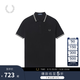 Fred Perry男士POLO衫2025夏季商務(wù)短袖重磅麥穗多彩T恤M3600 W54/黑色 M