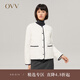 OVV2022秋冬新款女裝精致刺繡V領花型扣雙面穿90鵝絨羽絨服 本白B6 M