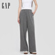 蓋璞女裝2025秋季新款Logo刺繡松緊腰休閑闊腿褲衛褲運動(dòng)褲793826