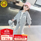 G.DUCKKIDS小黃鴨女童春秋套裝2025新款兒童洋氣時(shí)髦寶寶休閑春季純棉運動(dòng)春 灰色 100 cm