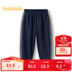 巴拉巴拉童裝兒童褲子2025夏季新款七分褲男大童休閑運(yùn)動(dòng)速干時(shí)尚 深藍(lán)80821 170