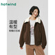熱風(fēng)（Hotwind）【商場(chǎng)同款】女士夾克棉衣冬季新款潮流翻領(lǐng)燈芯絨復古外套 16淺棕 M
