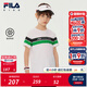 FILA【旋冰科技】斐樂(lè )兒童童裝短袖衫2025年秋季新款男中大童上衣 玉石白-WT 150