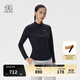 KOLON SPORT/可隆戶外休閑衣 女子收腰小立領(lǐng)半拉鏈長袖T恤 LKZT5WNO02-BK 黑色 M 165/88A