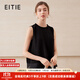愛(ài)特愛(ài)（EITIE）優(yōu)雅氣質(zhì)寬松廓形無(wú)袖小上衣2025夏季新款大牌女裝雪紡衫B2513616 極簡(jiǎn)黑20 M (160)