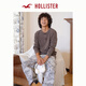 HOLLISTER【多色亨利衫】小海鷗圖案長(cháng)袖T恤25秋冬男裝324-5563 水洗深棕色 M  (180/100A)
