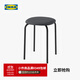 宜家（IKEA）【新品】GULTARP古塔普軟包凳子換鞋凳家用久坐不累 煤黑色凳