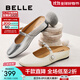 百麗（Belle）慵懶氣質(zhì)穆勒鞋女2025秋新商場(chǎng)同款羊皮外穿包頭拖鞋E3G1DCH5 銀色 37 (235mm)