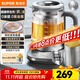 蘇泊爾（SUPOR）有鈦養生壺 新款茶壺316L不銹鋼恒溫壺煮茶器純鈦發(fā)熱底盤(pán)玻璃面板燒水壺1.5L大容量多段保溫 SW-15YJ55 1.5L