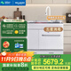美菱（MeiLing）白色集成水槽洗碗機一體全自動(dòng)家用13套超聲波大容量廚房果蔬清洗水槽洗菜盆 90cm標準大單槽JS05W