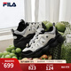 FILA斐樂(lè )女鞋運動(dòng)鞋厚底老爹鞋2025冬新款豌豆鞋面包鞋舒適輕便休閑鞋 奶白/月巖灰-GL 37.5