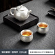 胖東來(lái)同款高檔999純銀西施壺主人杯銀茶杯泡茶壺茶具鎏銀茶杯 錘紋鎏銀一壺二杯（簡(jiǎn)裝)