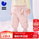 迷你巴拉兒童羽絨褲新款男女童寶寶外穿秋冬款白鴨絨保暖褲子【三防】 【三防拒水絨】蜜桃粉 90 cm 充絨量22.1g