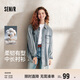 森馬（Semir）森柔牛仔|牛仔襯衫女中長(cháng)款秋oversize長(cháng)袖襯衣街頭103524105003
