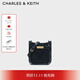 CHARLES&KEITH鱷魚(yú)紋鏈條單肩包手機包生日禮物CK2-80671697-1 CK2-80671697-1藏青色 小包