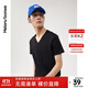 美特斯邦威t恤男女2025夏季新款純色百搭純棉短袖情侶裝男士打底衫 正黑 L 175 96A