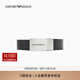 EMPORIO ARMANI/阿瑪尼官方旗艦【禮物】新款男女情侶牛皮剖層革板扣腰帶皮帶秋 88044-黑色/深棕色 125cm