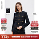 朗姿法式氣質(zhì)高級(jí)感上衣2025年春季新款小香風(fēng)短款牛仔外套設(shè)計(jì)感 深藏青色 2XL