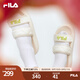 FILA 斐樂(lè )女鞋涼拖鞋夏季款厚底沙灘鞋魔術(shù)貼休閑鞋DONUT甜甜圈 奶白-GB 36.5