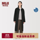無(wú)印良品（MUJI）女式不易沾水防紫外線(xiàn)立領(lǐng)大衣防曬衣服女款25年早秋風(fēng)衣外套女裝 深藏青色 M (160/84A)