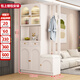傲墨軒歐式實(shí)木鞋柜進(jìn)門(mén)入戶(hù)隔斷屏風(fēng)玄關(guān)柜家用客廳鞋柜掛衣架一體靠墻 奶油白+兩門(mén)+長(cháng)120【右換鞋凳】