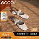 愛(ài)步（ECCO）涼鞋女 夏季平底方頭穆勒單鞋 安妮208573 石灰色36