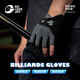 GOLOVEJOY高樂(lè )捷手套露三指臺球左手男冰絲專(zhuān)業(yè)打桌球專(zhuān)用手套女半指黑L