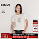 ONLY2025秋季新款休閑可愛印花純棉圓領(lǐng)短袖正肩T恤女|125101018 A43 奶油白色 2XL