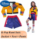 迪士尼（Disney）韓流K-POP獵魔女團(tuán)cos服裝魯米米拉佐伊二次元?jiǎng)勇籽b兒童演出服 Rumi外套打底衣短褲三件套 140 cm